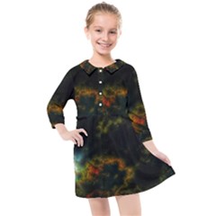 Emerging Sun Kids  Quarter Sleeve Shirt Dress by okhismakingart