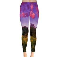 Purple Afternoon Leggings  by okhismakingart