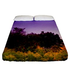 Purple Afternoon Fitted Sheet (queen Size) by okhismakingart