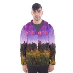 Purple Afternoon Men s Hooded Windbreaker