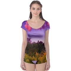 Purple Afternoon Boyleg Leotard  by okhismakingart