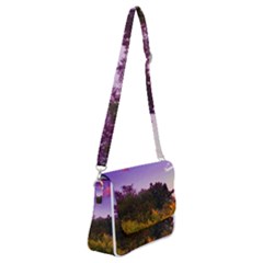 Purple Afternoon Shoulder Bag With Back Zipper