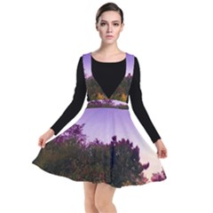 Purple Afternoon Plunge Pinafore Dress