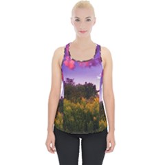 Purple Afternoon Piece Up Tank Top by okhismakingart