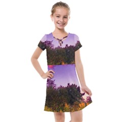 Purple Afternoon Kids  Cross Web Dress