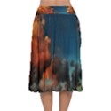 Favorite Clouds Velvet Flared Midi Skirt View2