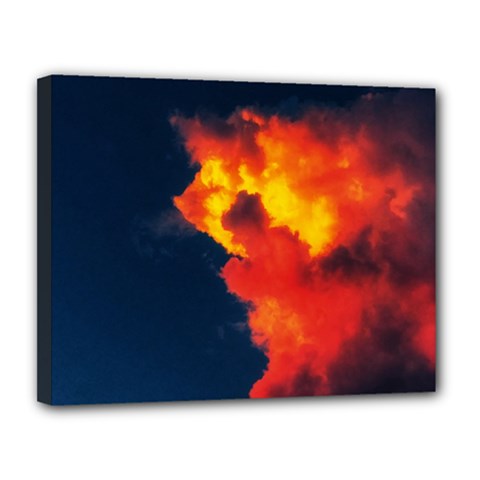 Ominous Clouds Canvas 14  X 11  (stretched) by okhismakingart