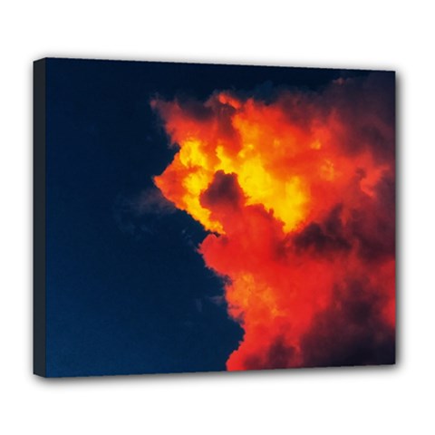 Ominous Clouds Deluxe Canvas 24  X 20  (stretched) by okhismakingart