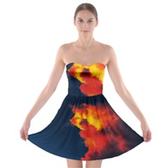 Ominous Clouds Strapless Bra Top Dress by okhismakingart