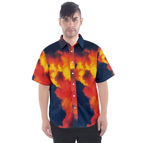 Ominous Clouds Men s Short Sleeve Shirt by okhismakingart