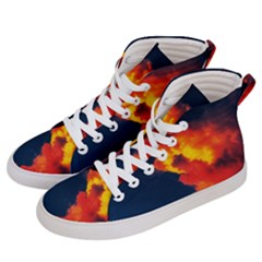 Ominous Clouds Men s Hi-top Skate Sneakers by okhismakingart