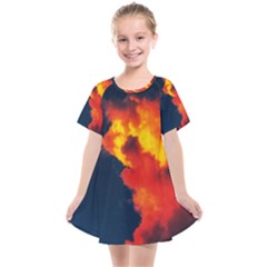 Ominous Clouds Kids  Smock Dress