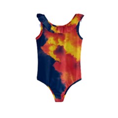 Ominous Clouds Kids  Frill Swimsuit