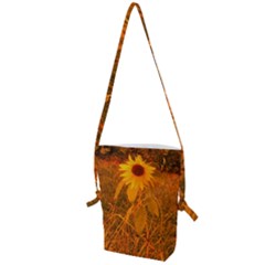 Yellow Sunflower Folding Shoulder Bag