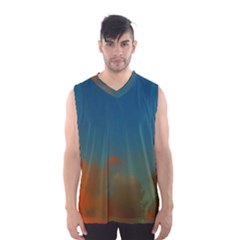 Orange And Blue Sky Men s Basketball Tank Top by okhismakingart