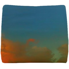 Orange And Blue Sky Seat Cushion by okhismakingart