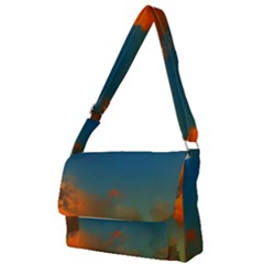 Orange And Blue Sky Full Print Messenger Bag