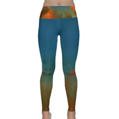 Orange And Blue Sky Lightweight Velour Classic Yoga Leggings