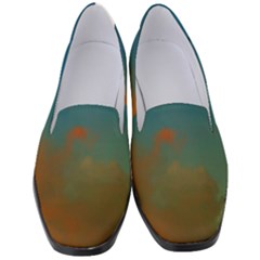 Orange And Blue Sky Women s Classic Loafer Heels