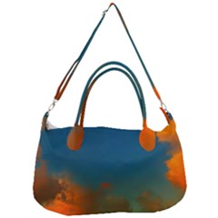 Orange And Blue Sky Removal Strap Handbag