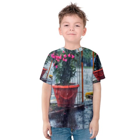 Rainy Day Kids  Cotton Tee by okhismakingart