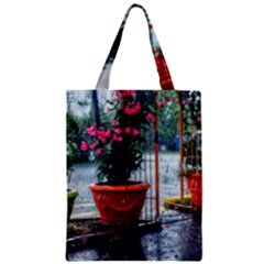 Rainy Day Zipper Classic Tote Bag by okhismakingart