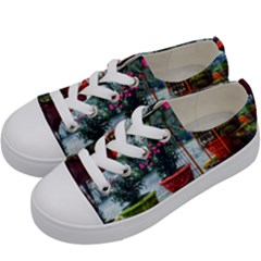 Rainy Day Kids  Low Top Canvas Sneakers by okhismakingart