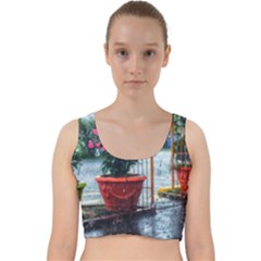 Rainy Day Velvet Racer Back Crop Top