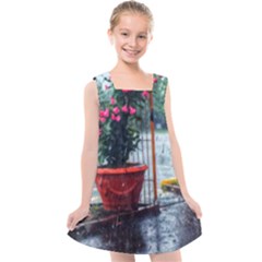 Rainy Day Kids  Cross Back Dress by okhismakingart