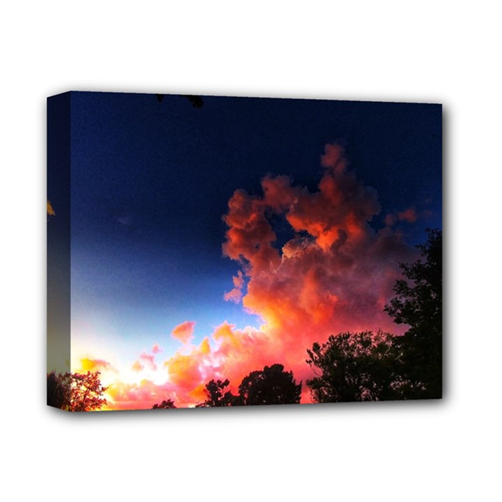 Deep Blue Sunset Deluxe Canvas 14  x 11  (Stretched)