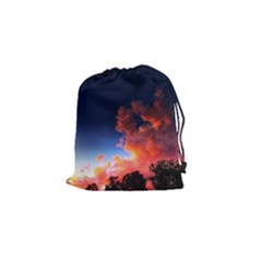 Deep Blue Sunset Drawstring Pouch (small) by okhismakingart