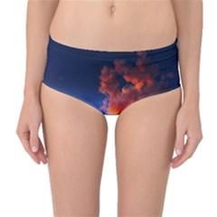 Deep Blue Sunset Mid-waist Bikini Bottoms by okhismakingart