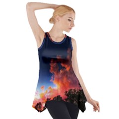 Deep Blue Sunset Side Drop Tank Tunic by okhismakingart