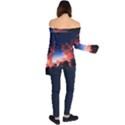 Deep Blue Sunset Off Shoulder Long Sleeve Top View2