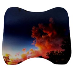 Deep Blue Sunset Velour Head Support Cushion