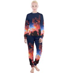 Deep Blue Sunset Women s Lounge Set by okhismakingart