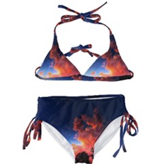 Deep Blue Sunset Kids  Classic Bikini Set by okhismakingart