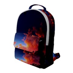 Deep Blue Sunset Flap Pocket Backpack (large)