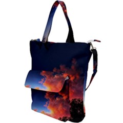 Deep Blue Sunset Shoulder Tote Bag