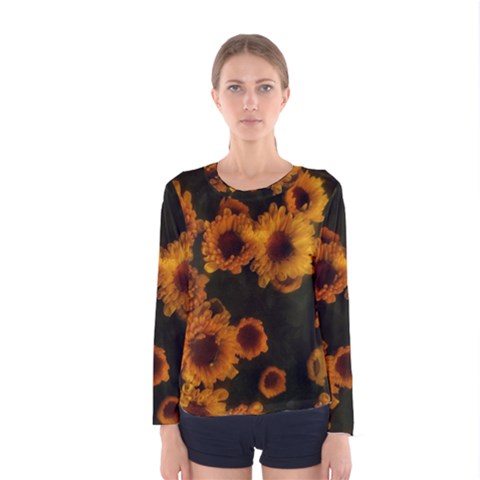 Yellow Flowers Women s Long Sleeve Tee by okhismakingart