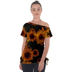 Yellow Flowers Tie-up Tee