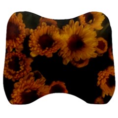 Yellow Flowers Velour Head Support Cushion