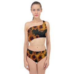 Yellow Flowers Spliced Up Two Piece Swimsuit by okhismakingart