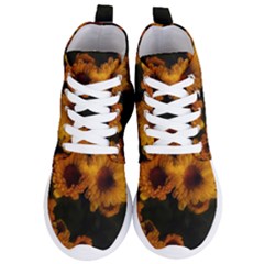 Yellow Flowers Women s Lightweight High Top Sneakers