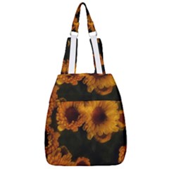 Yellow Flowers Center Zip Backpack