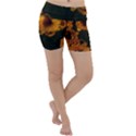 Yellow Flowers Lightweight Velour Yoga Shorts View1