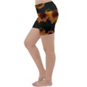 Yellow Flowers Lightweight Velour Yoga Shorts View2