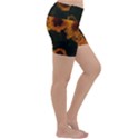 Yellow Flowers Lightweight Velour Yoga Shorts View3