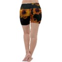 Yellow Flowers Lightweight Velour Yoga Shorts View4