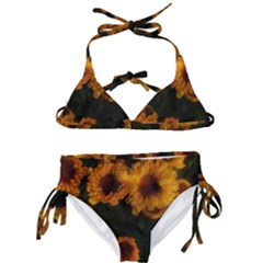 Yellow Flowers Kids  Classic Bikini Set